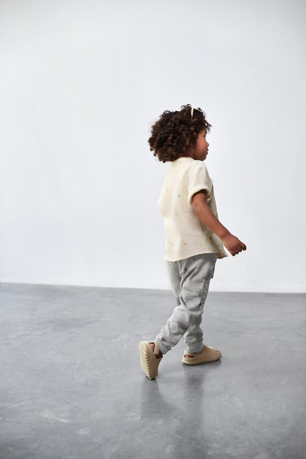 Terry Trousers - Heather Grey with Print