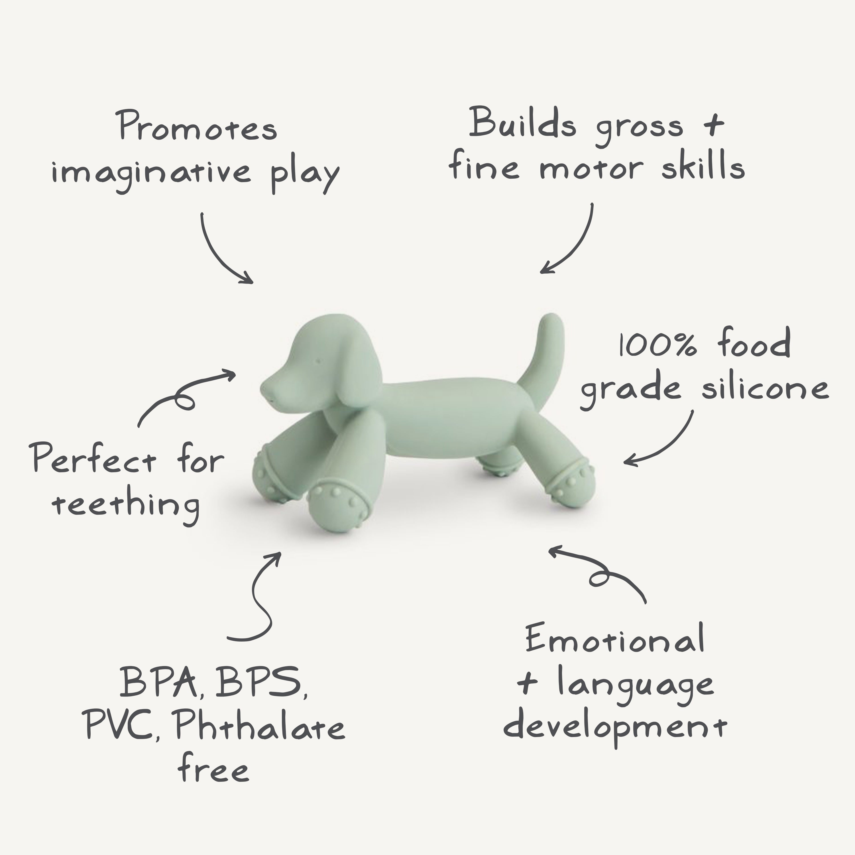 Dog Figurine Teether teether Mushie