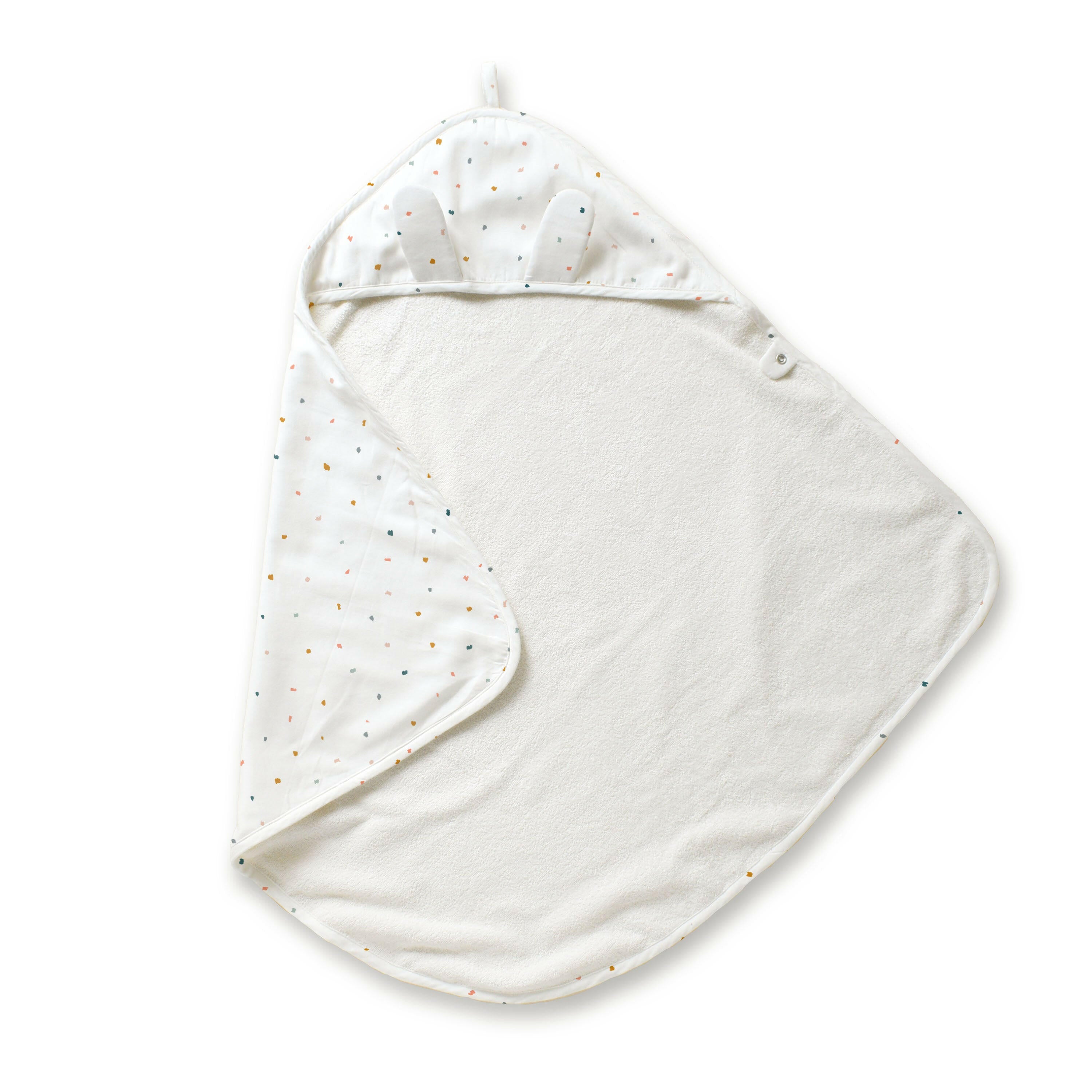 Organic Baby Towel - Dotty Hooded Towel Makemake Organics