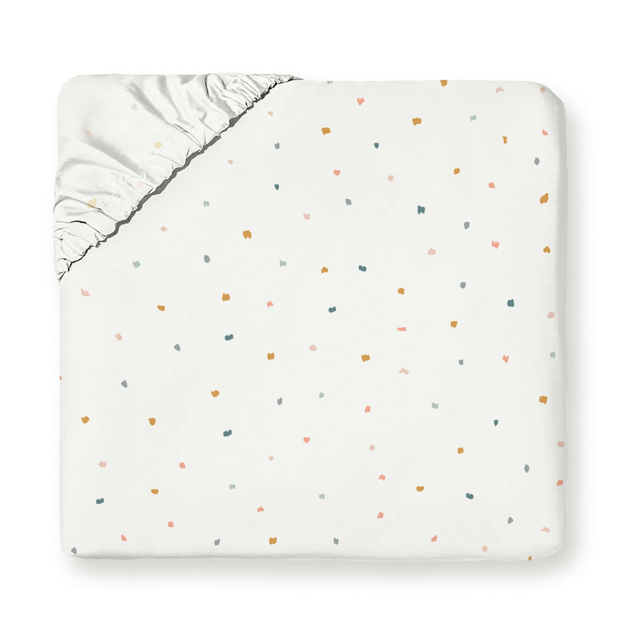 Organic Kids Fitted Sheet - Dotty Fitted Sheet Set Makemake Organics