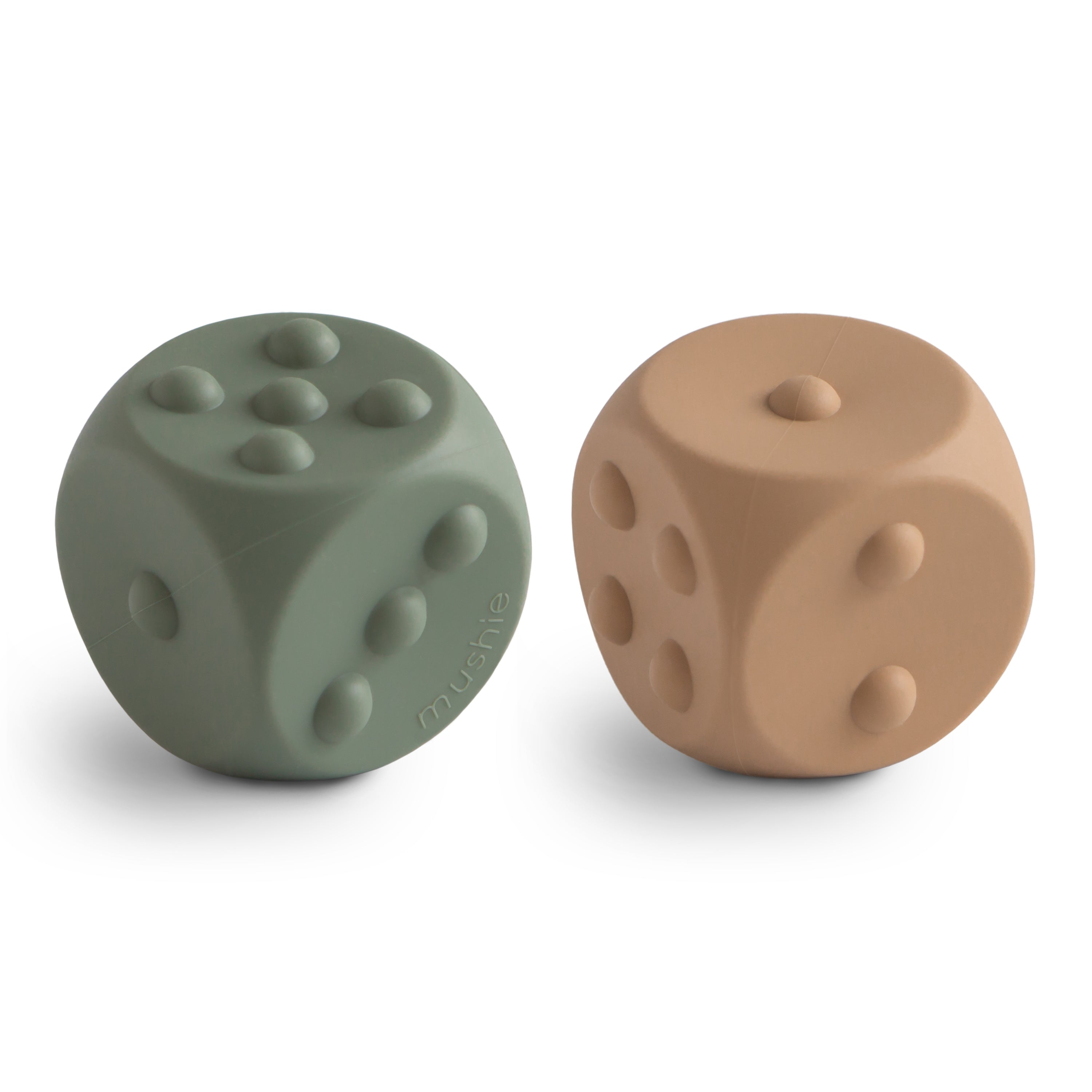Dice Press Toy 2-Pack Press Toy Mushie Dried Thyme/Natural