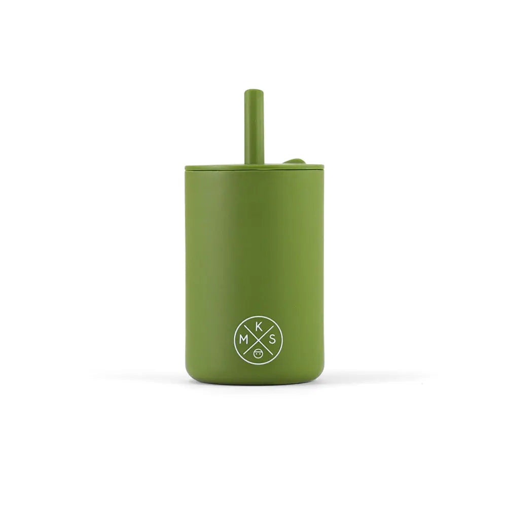 Drinking cup with straw - Army green
