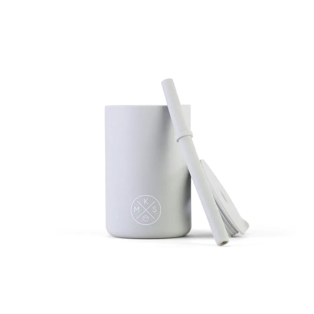 Drinking cup with straw - Light grey