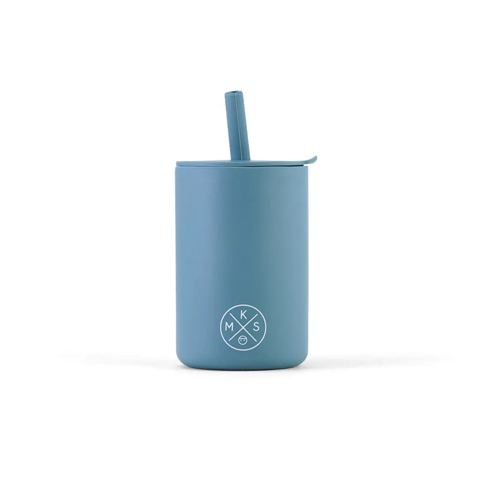 Drinking cup with straw - Petroleum