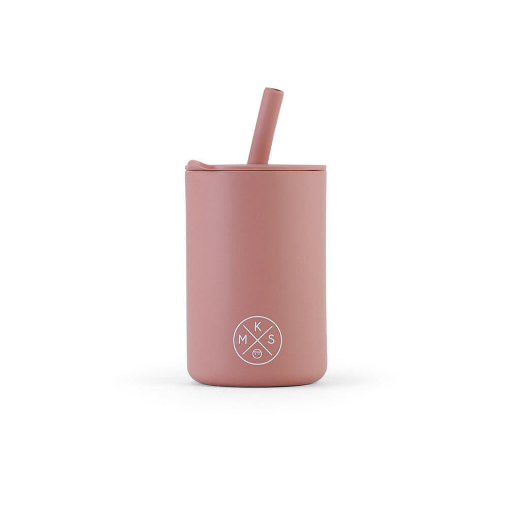 Drinking cup with straw - Dusty pink Drinking cup MKS Miminoo