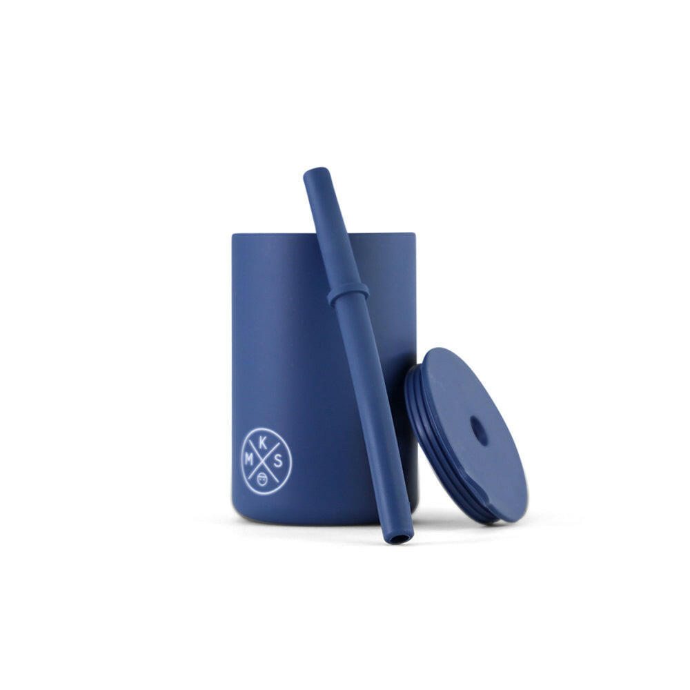 Drinking cup with straw - Navy Drinking cup MKS Miminoo