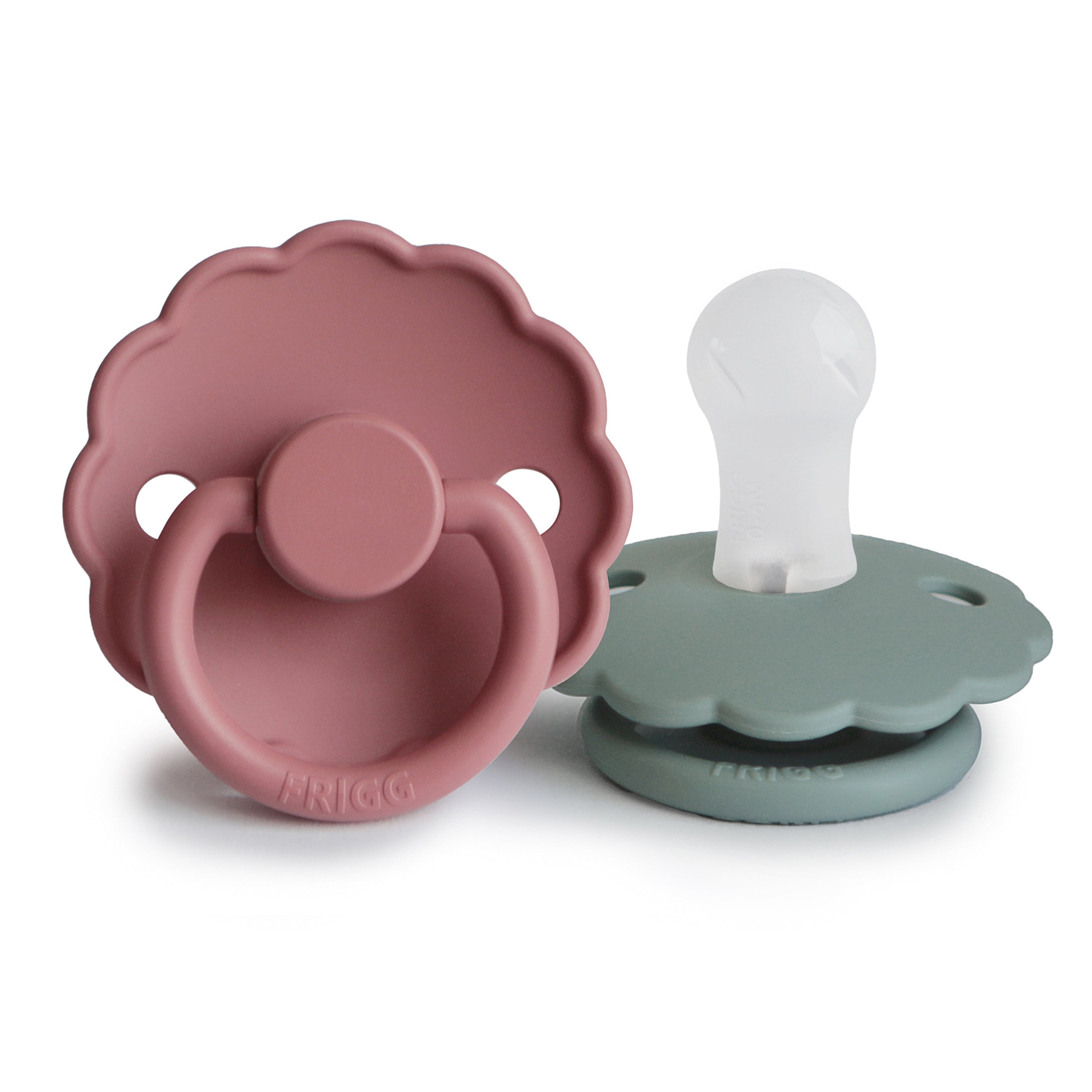 FRIGG Daisy Silicone Pacifier 2-Pack FRIGG PACIFIERS Mushie Cedar/Lily Pad 0-6 months