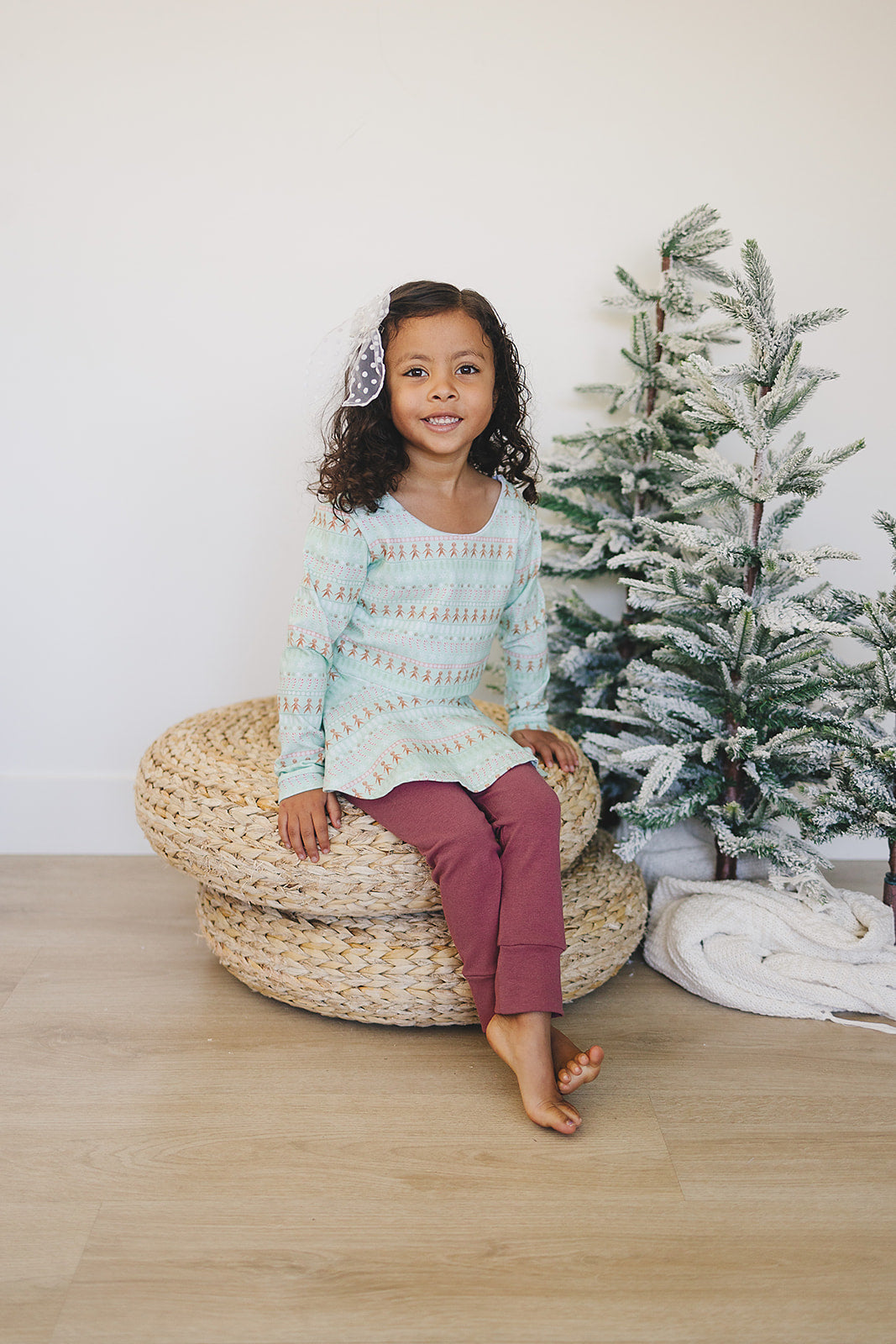 Winter Fair Isle Long Sleeve Peplum Top Tops doodle & jack