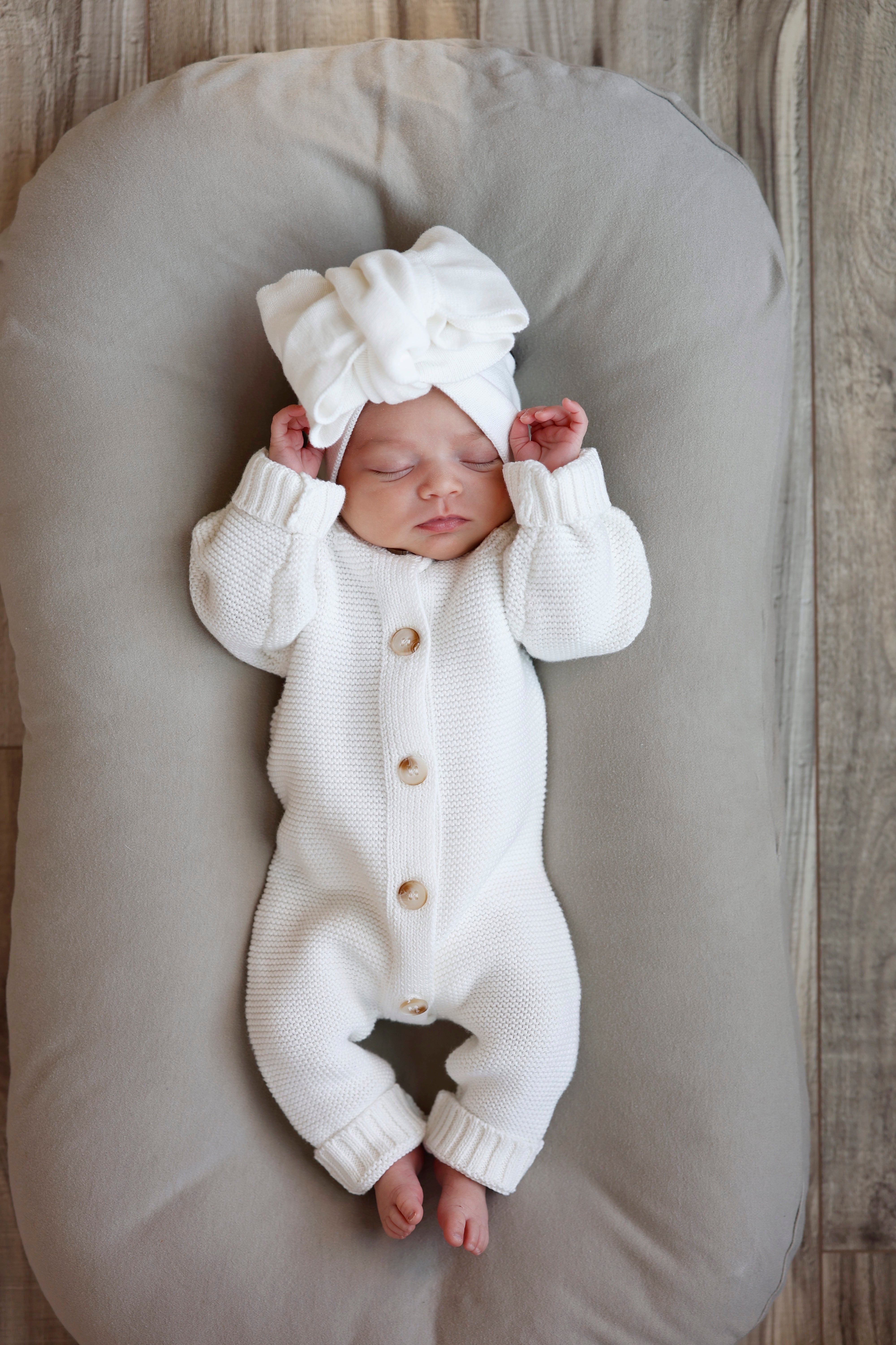 Luna + Luca Classic Purl Knit Jumpsuit - White