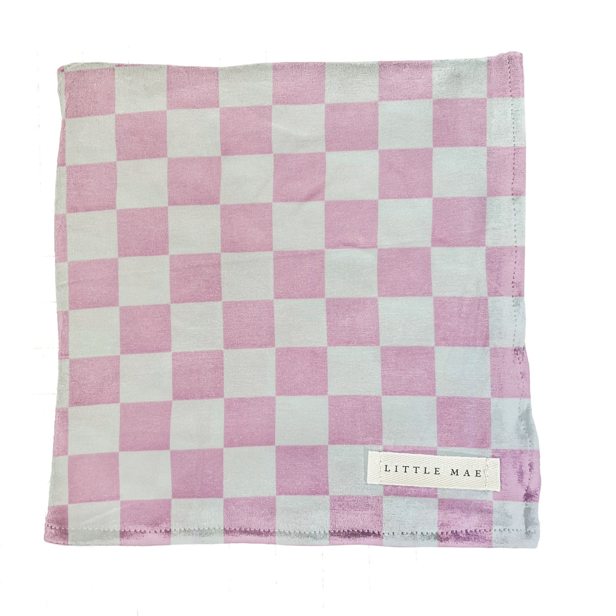 Sugar Pink & White Checkered Stretch Swaddle