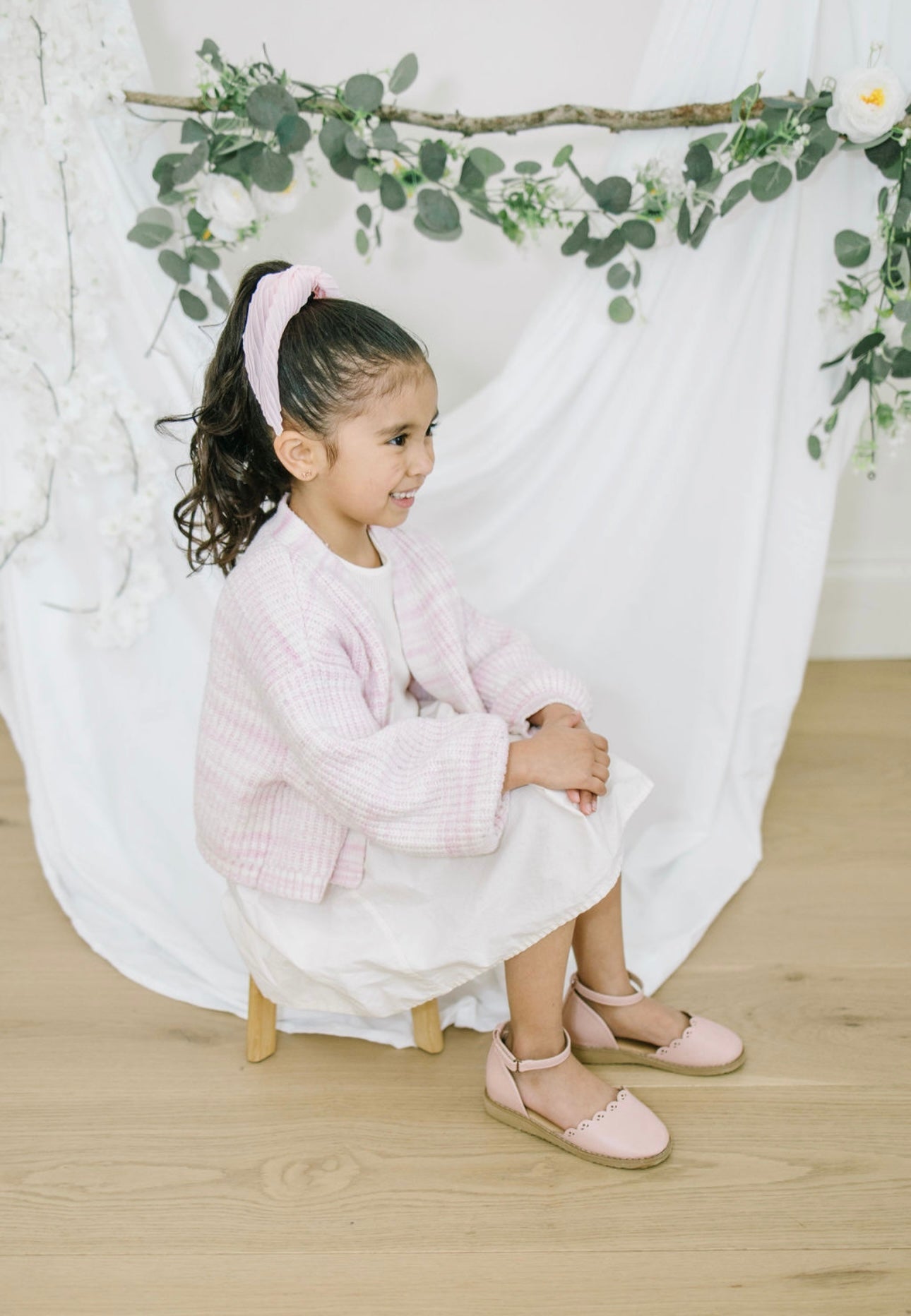 Pink Scrunchie Scarf