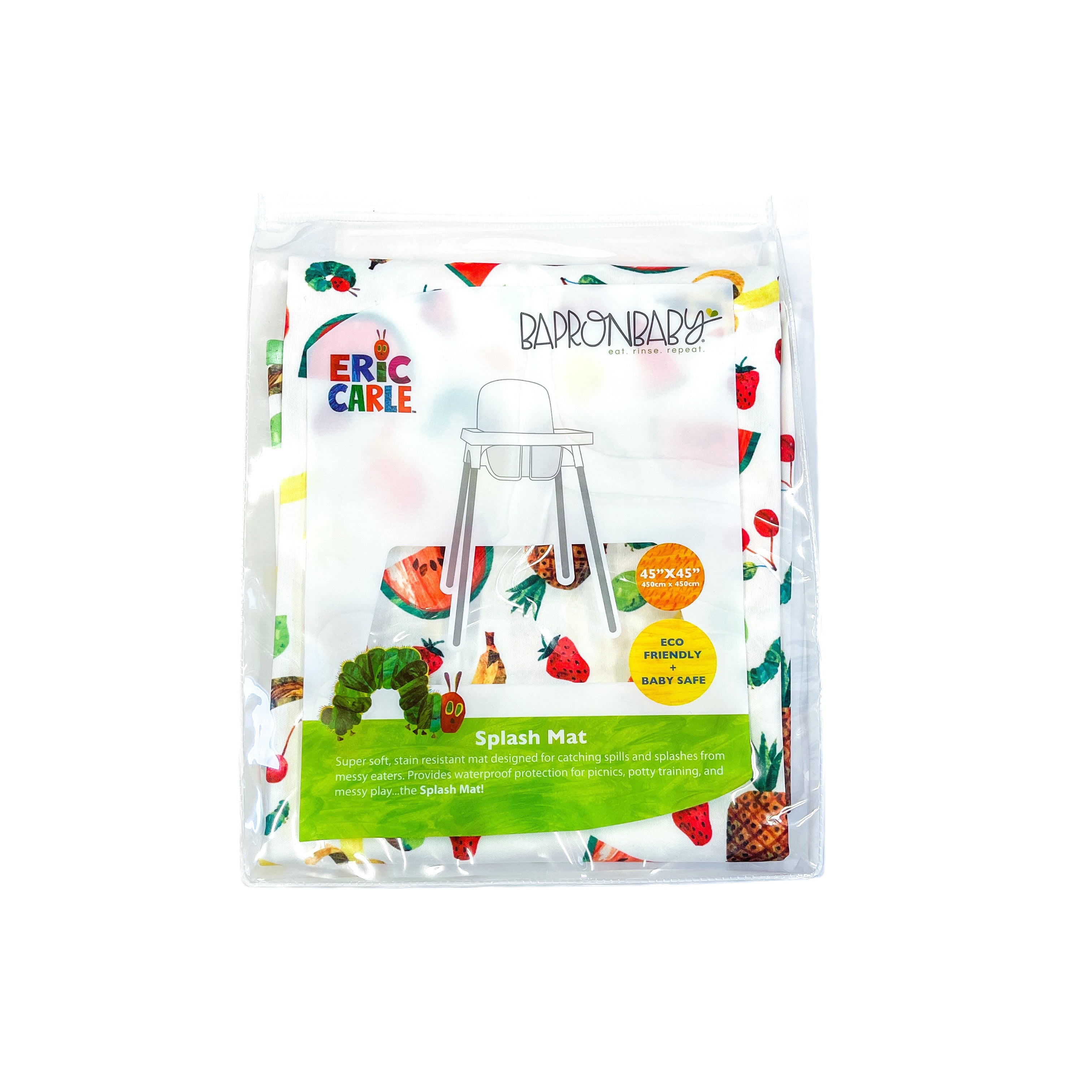 Tropical Fruit Splash Mat - from the World Of Eric Carle - A Waterproof Catch-All for Highchair Spills and More! BapronBaby