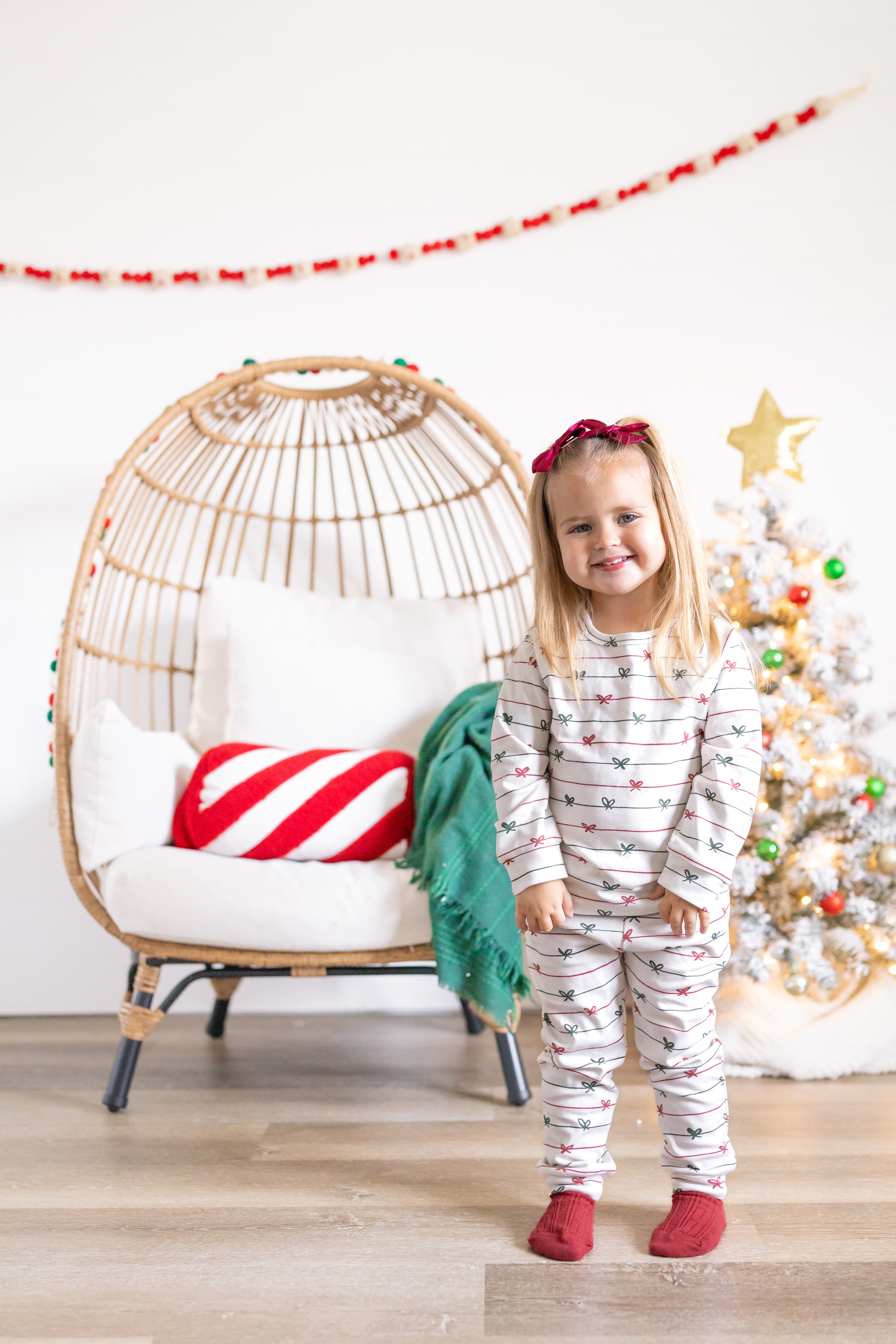 Tied with a Bow Christmas Organic Cotton Set