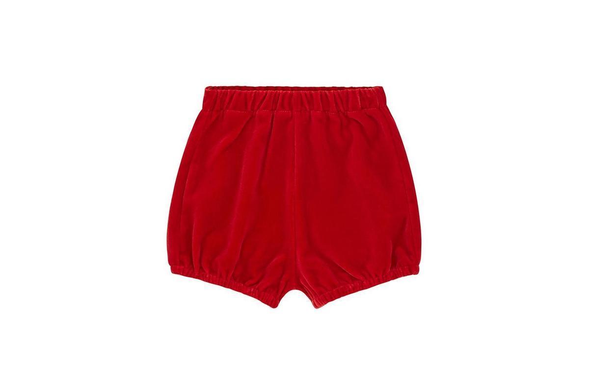 Organic Cotton Velvet Bloomers - Red