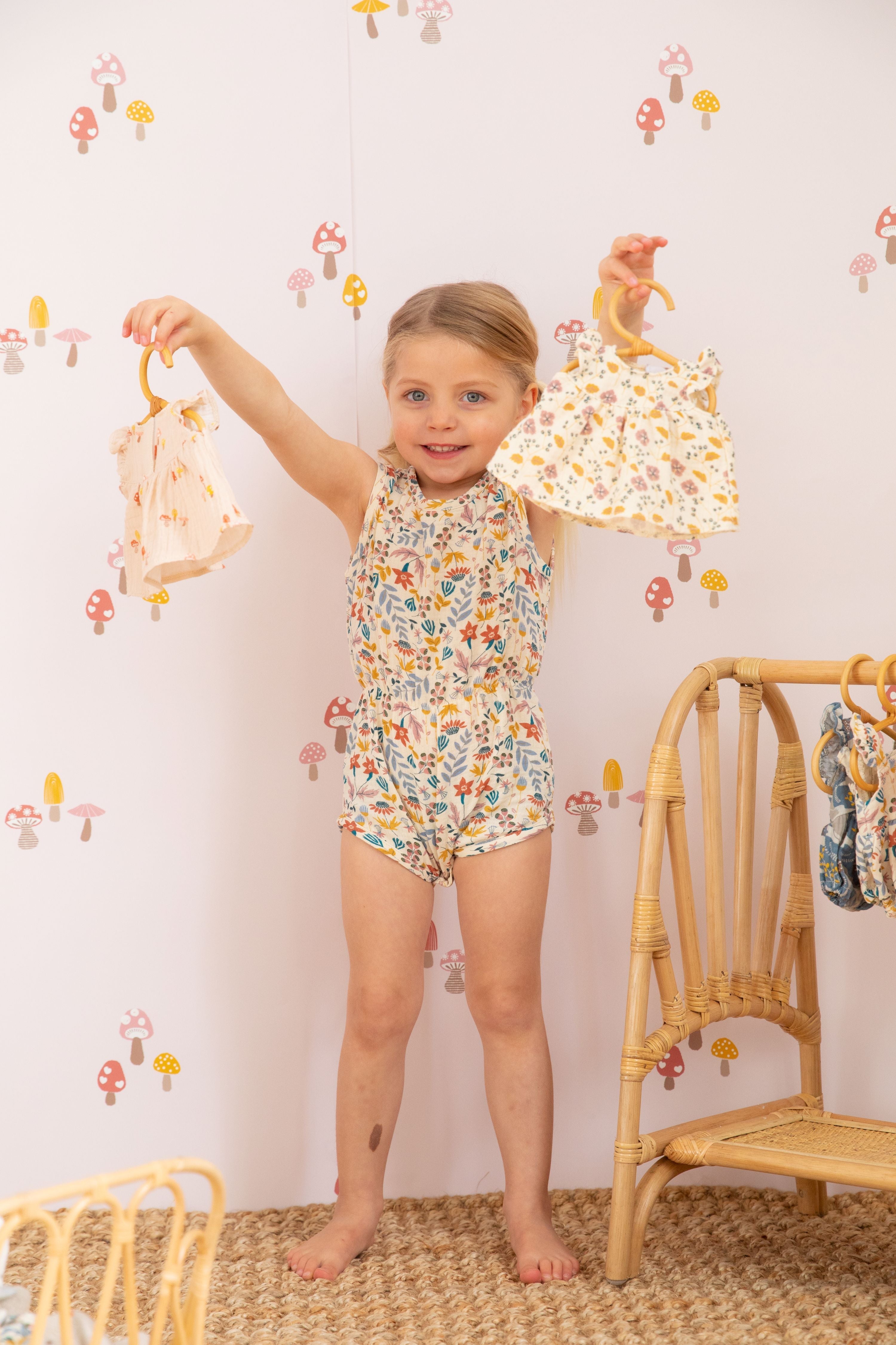 Muslin Shortall - Earthtone Floral