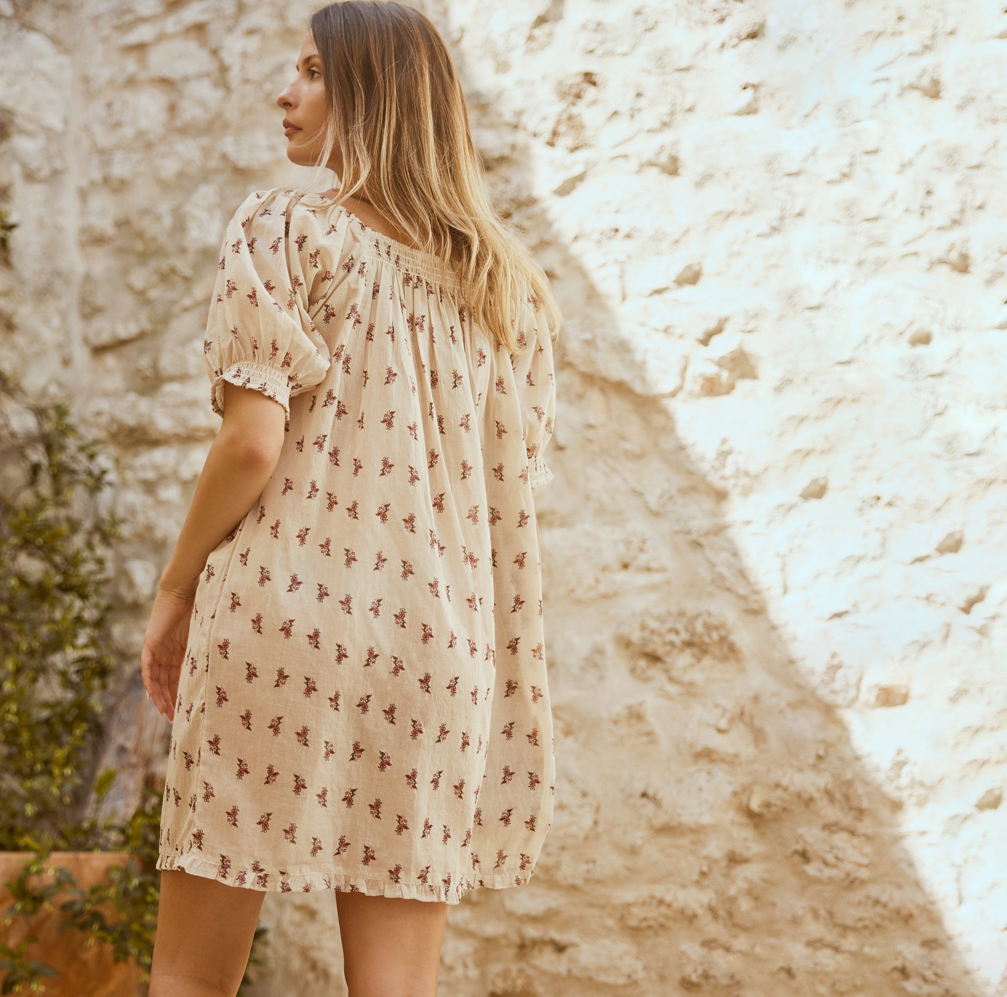 Rosie Mini Nightgown - Dusky Blue