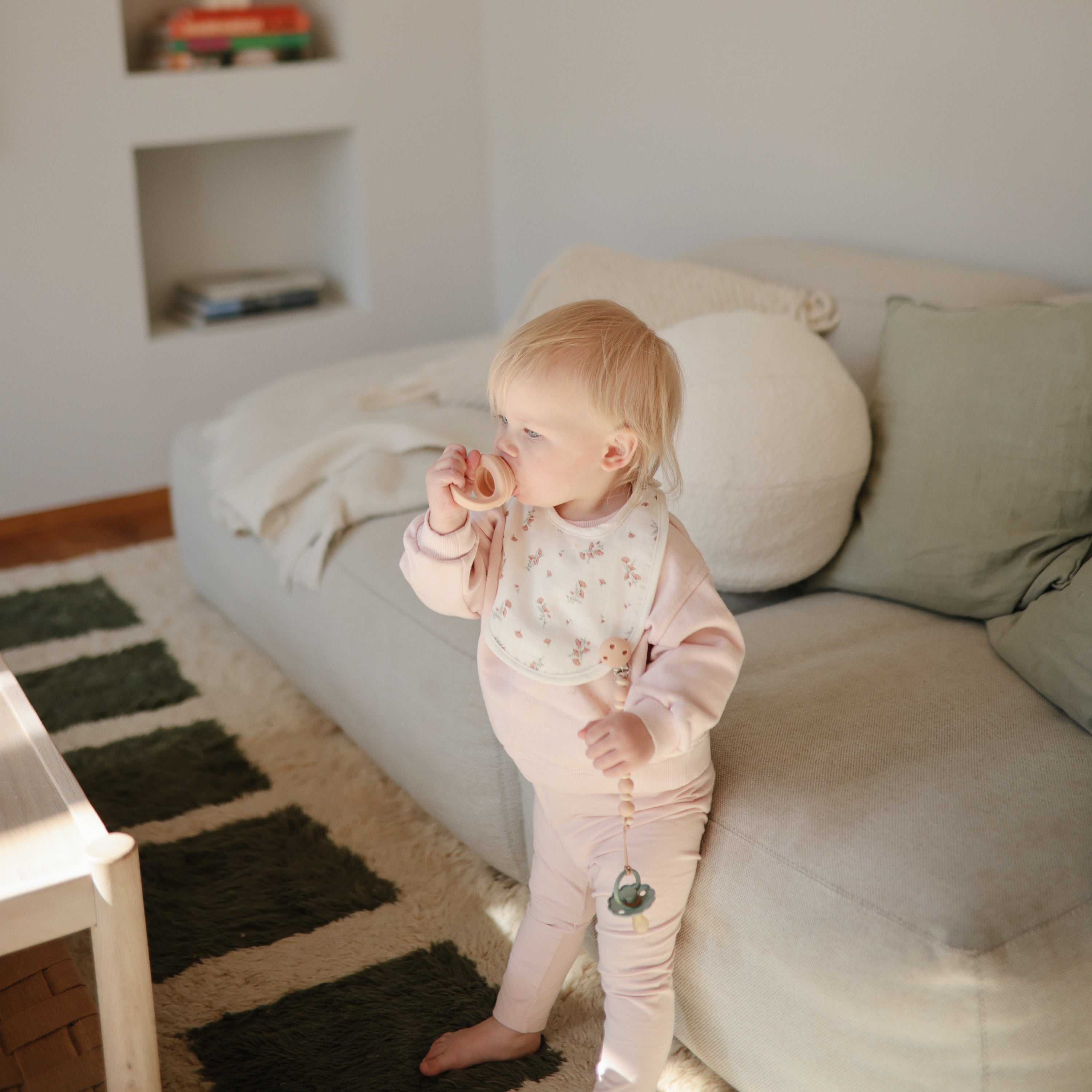 Silicone Pacifier Clip | Luna Pacifier Clip Mushie