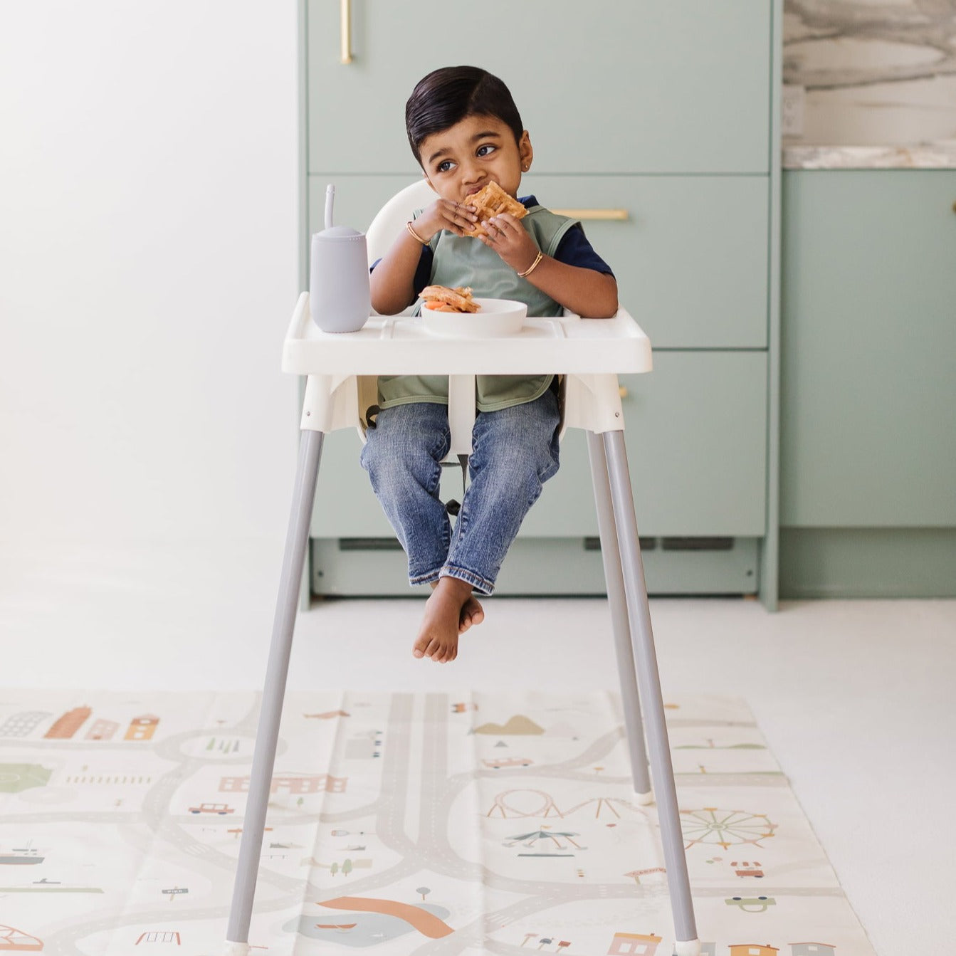 Solid Sage Minimalist Bapron BapronBaby