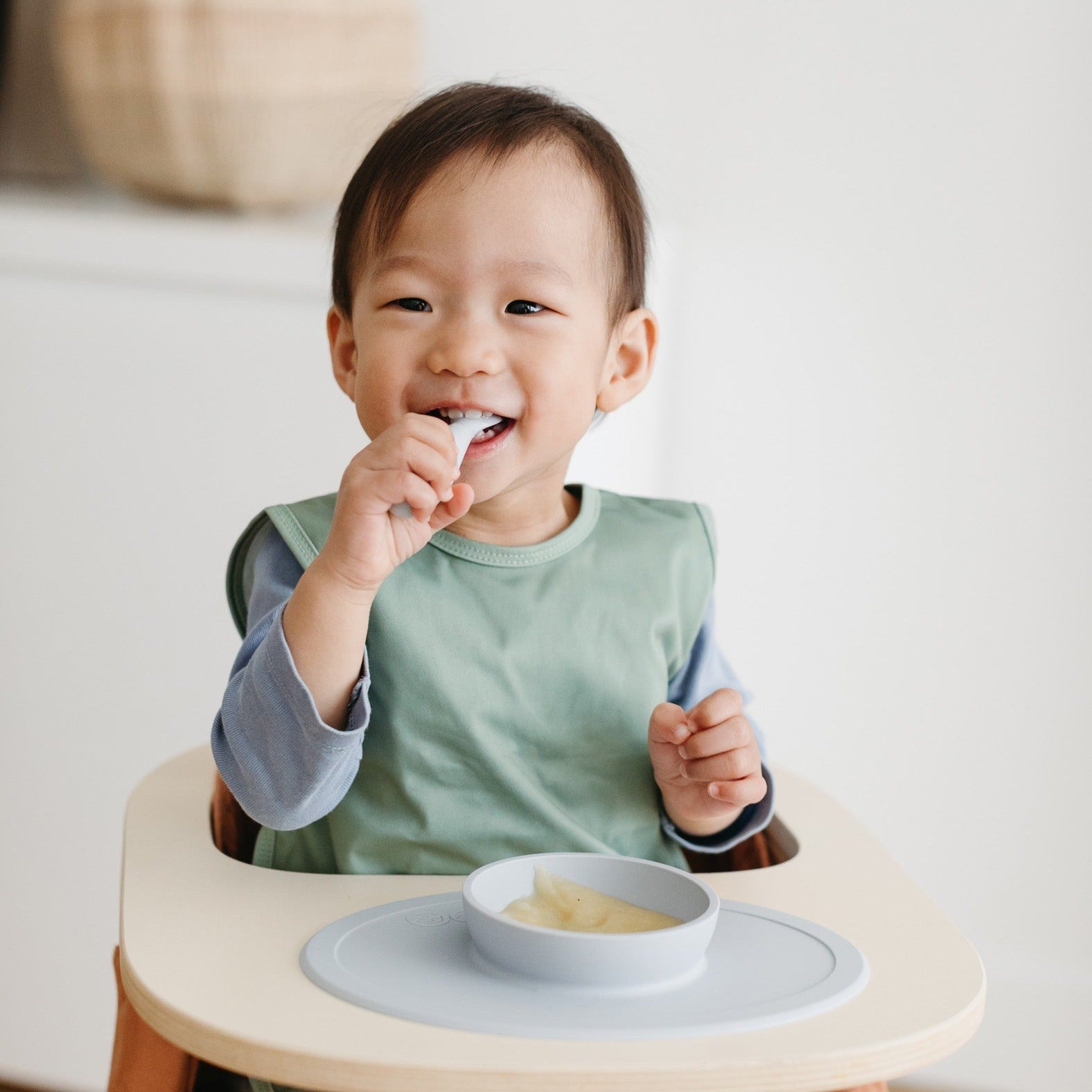 Solid Sage Minimalist Bapron BapronBaby