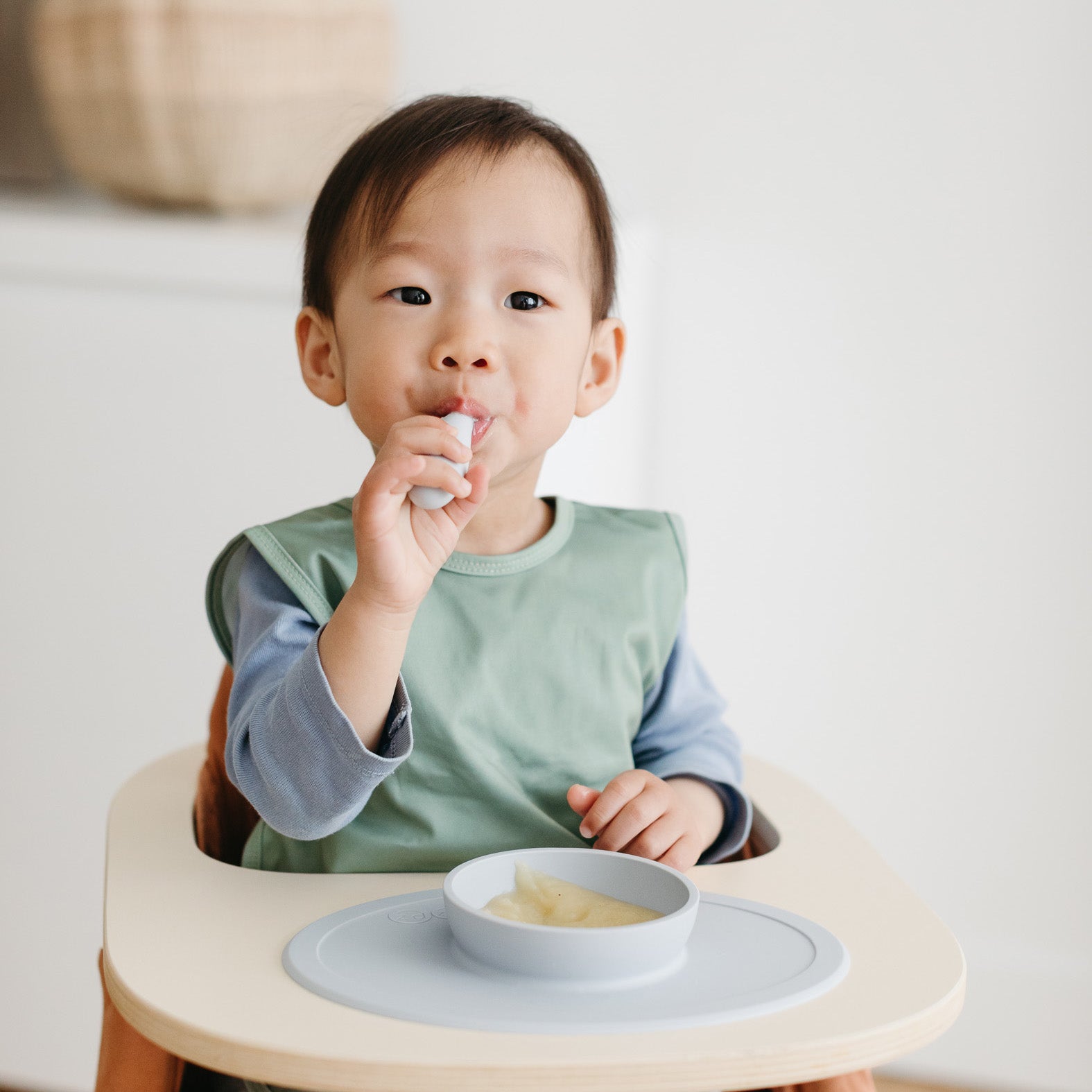 Solid Sage Minimalist Bapron BapronBaby