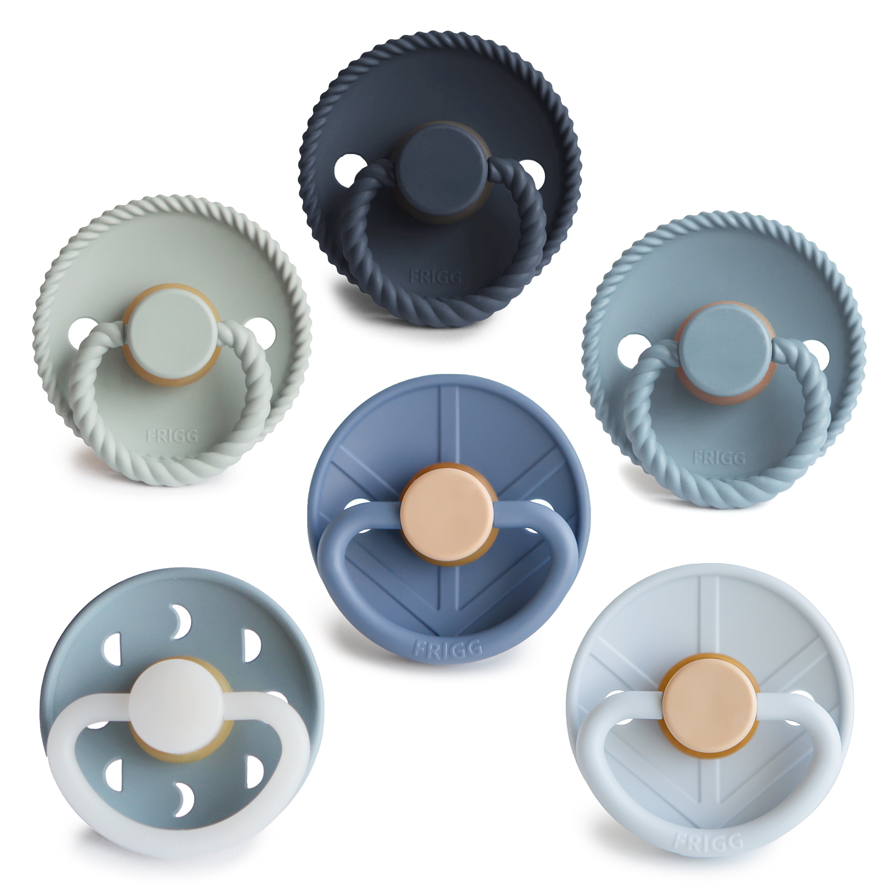 FRIGG Natural Rubber Endless Sea Pacifier 6-Pack FRIGG PACIFIERS Mushie 0-6 Months