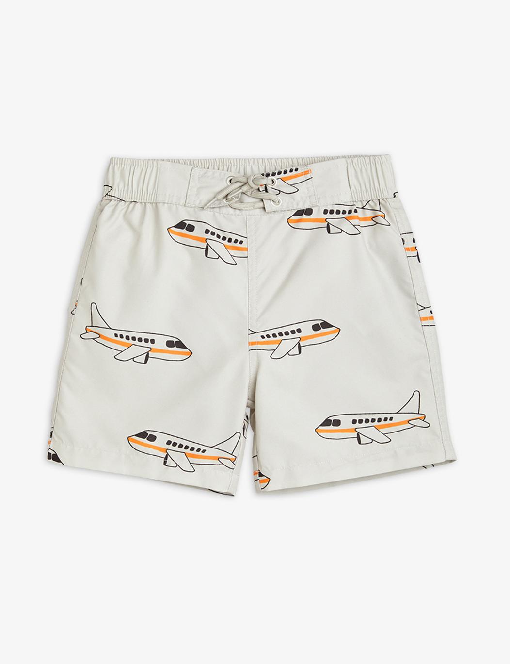 Airplane Aop Swim Shorts - Grey