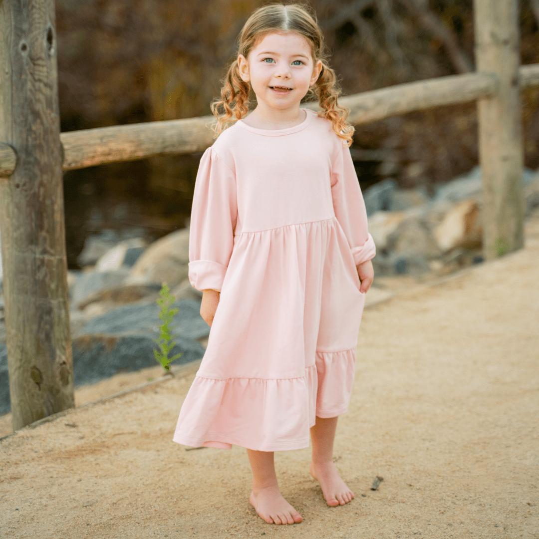 3 Tier Sweater Dress - Perfect Pink - Terry