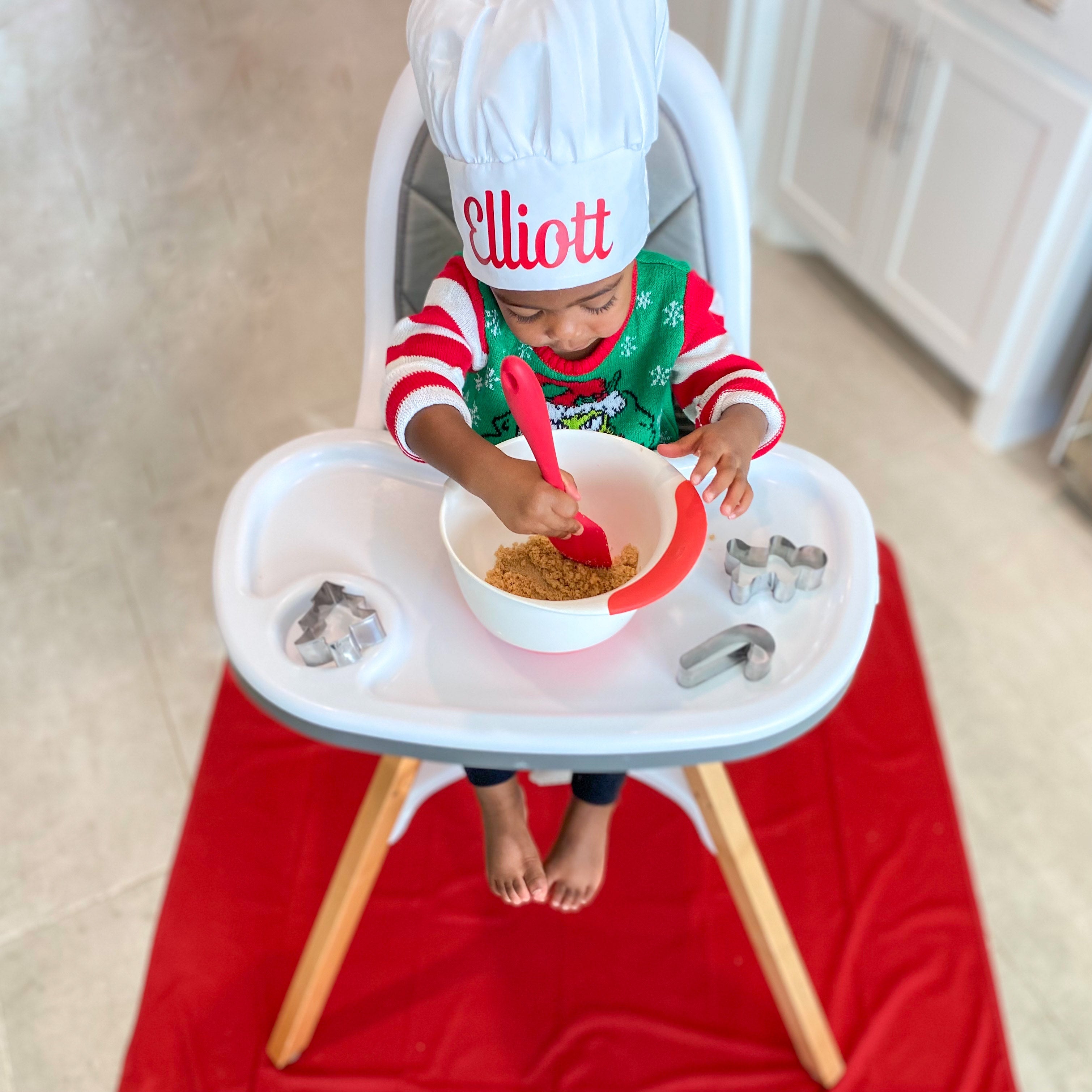 Solid Cranberry Minimalist Splash Mat - A Waterproof Catch-All for Highchair Spills and More! BapronBaby