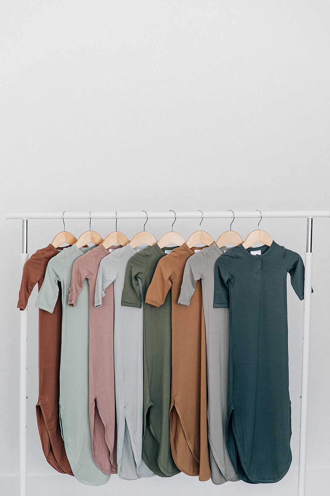 Olive Bamboo Knot Gown Mebie Baby