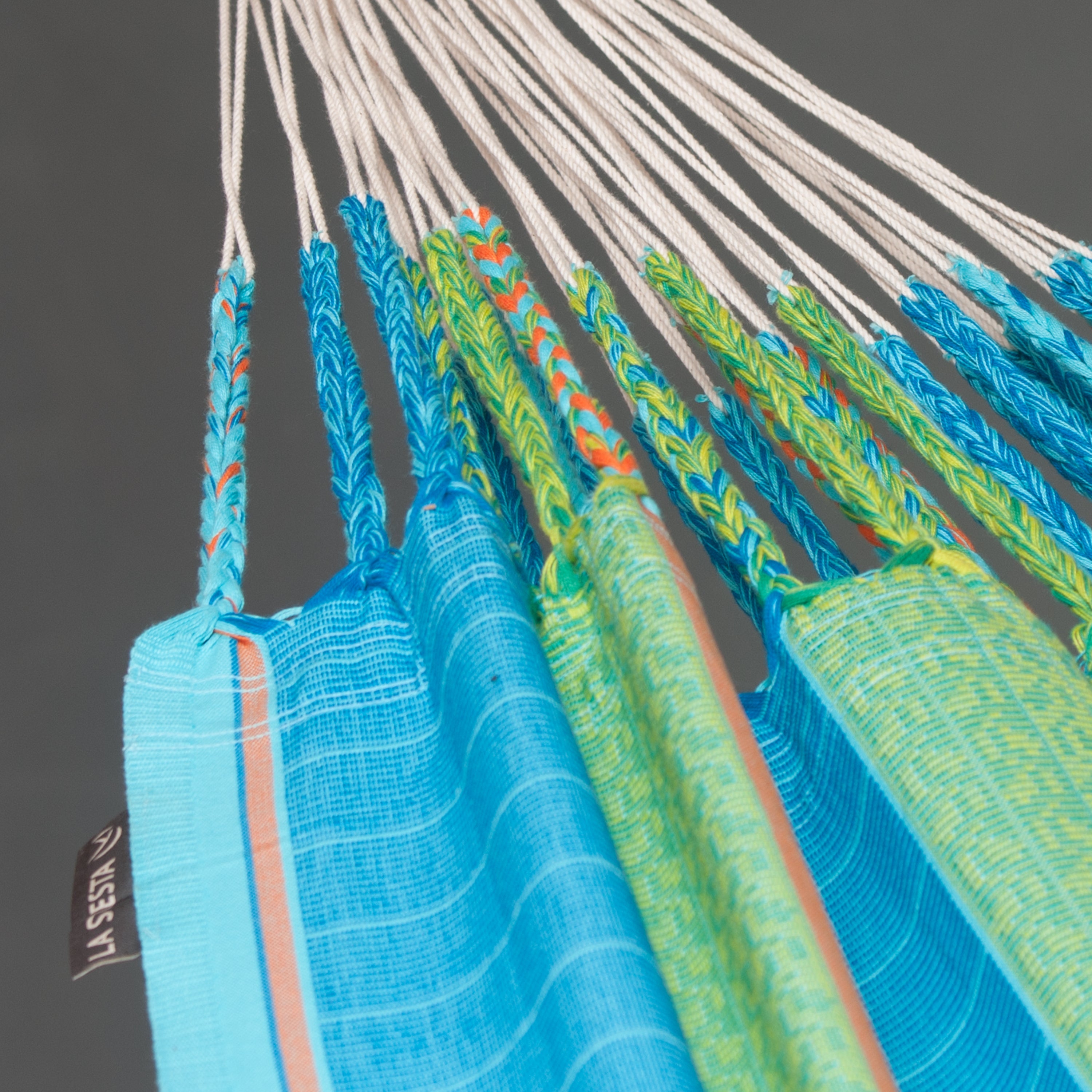 Nautico Cool Grey Colombia Curaçao - Organic Cotton Kingsize Hammock with Powder Coated Steel Stand