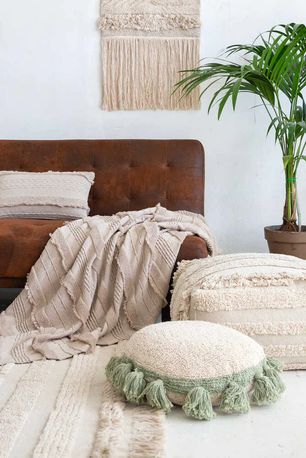 FLOOR CUSHION CIRCLE GREEN Little Wonder & Co