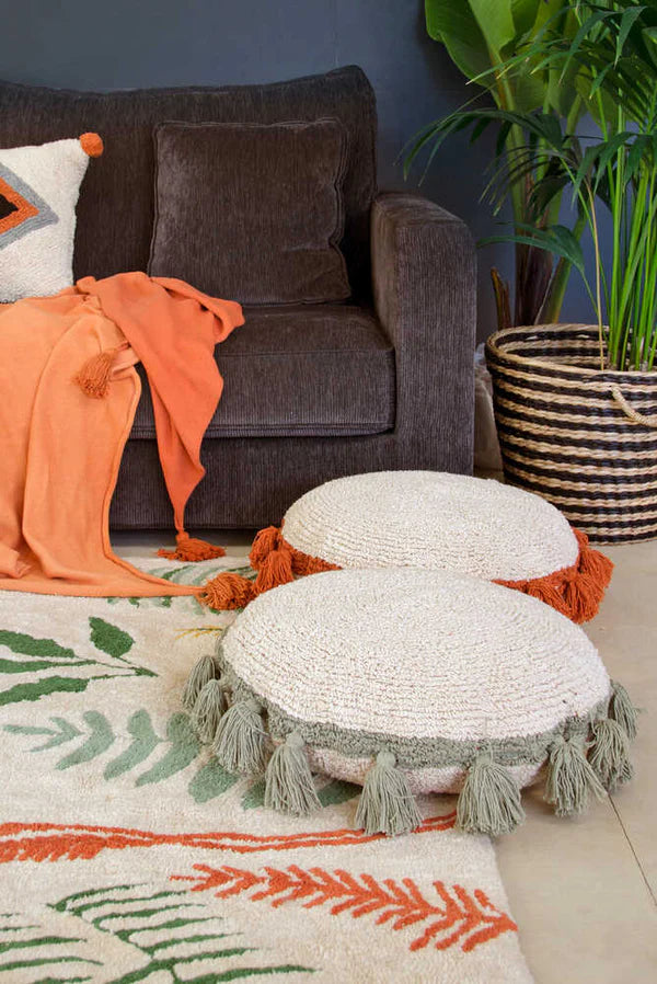 FLOOR CUSHION CIRCLE GREEN Little Wonder & Co