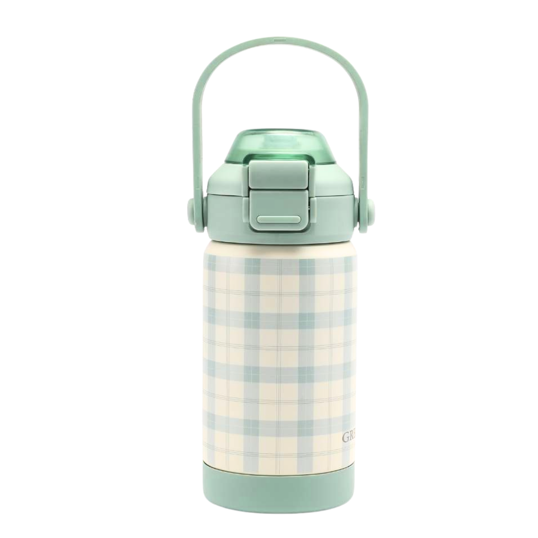 Sip + Chug 2 in 1 Thermo Water Bottle 12 oz. | Fern Plaid