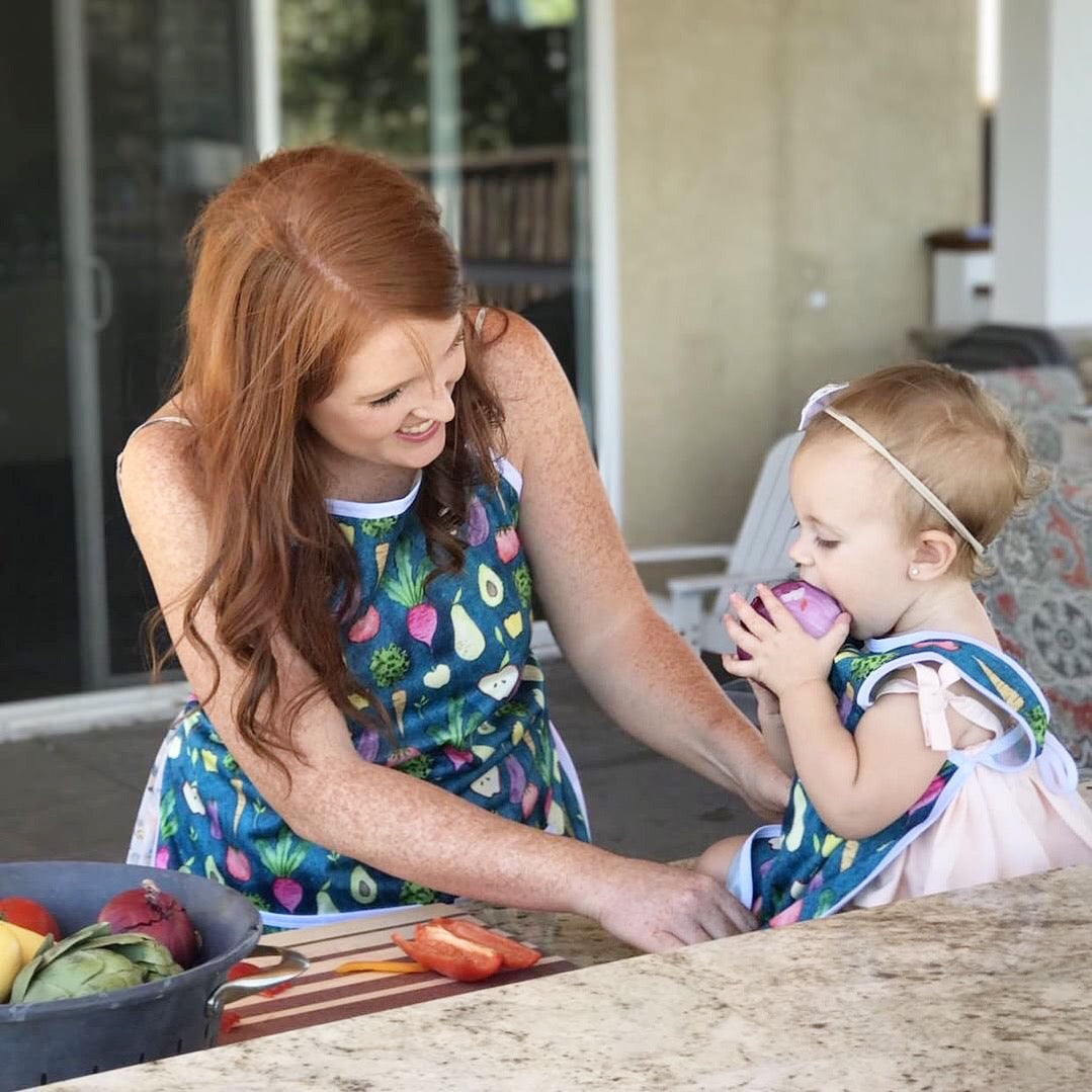 Organic Produce Apron - fits sizes youth small through adult 2XL BapronBaby