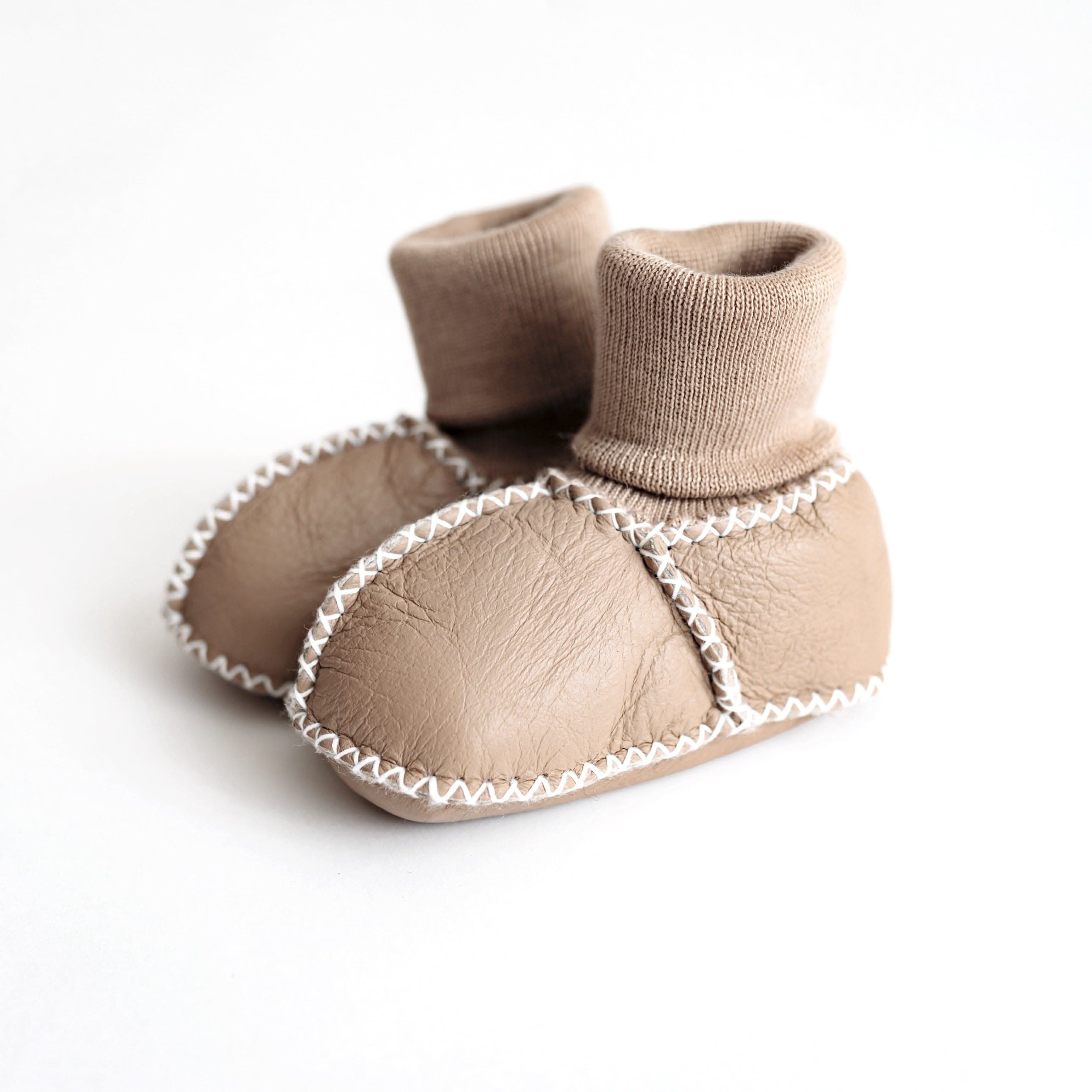 cozy booties| tan