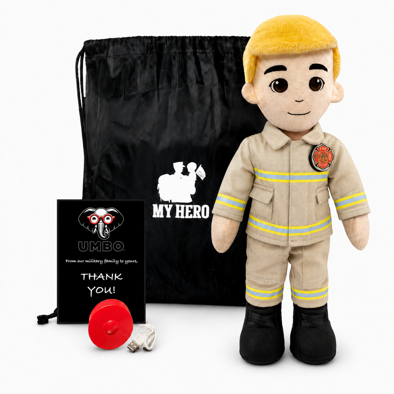 Firefighter Doll | Fireman Doll & Recordable Plush