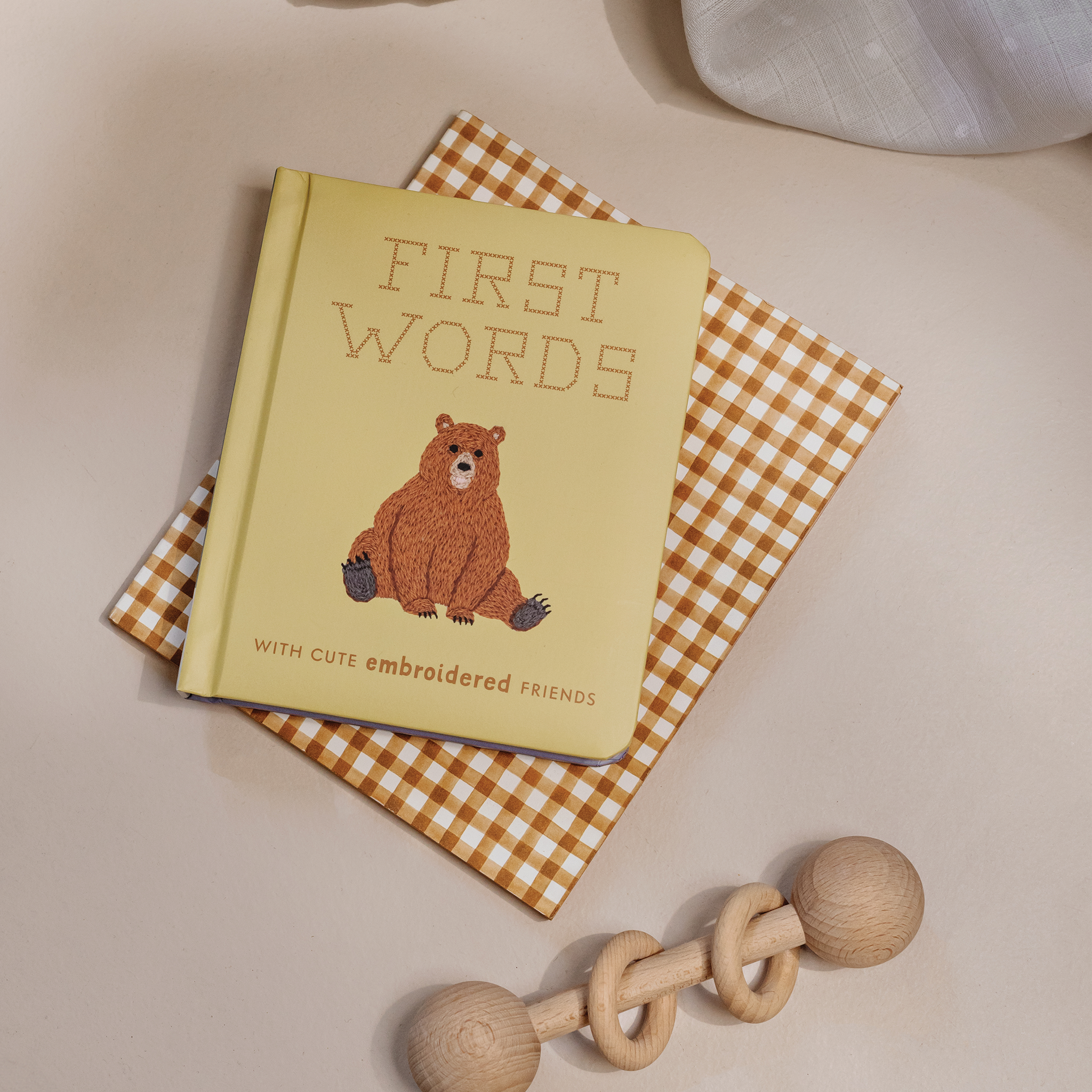 First Words with Cute Embroidered Friends