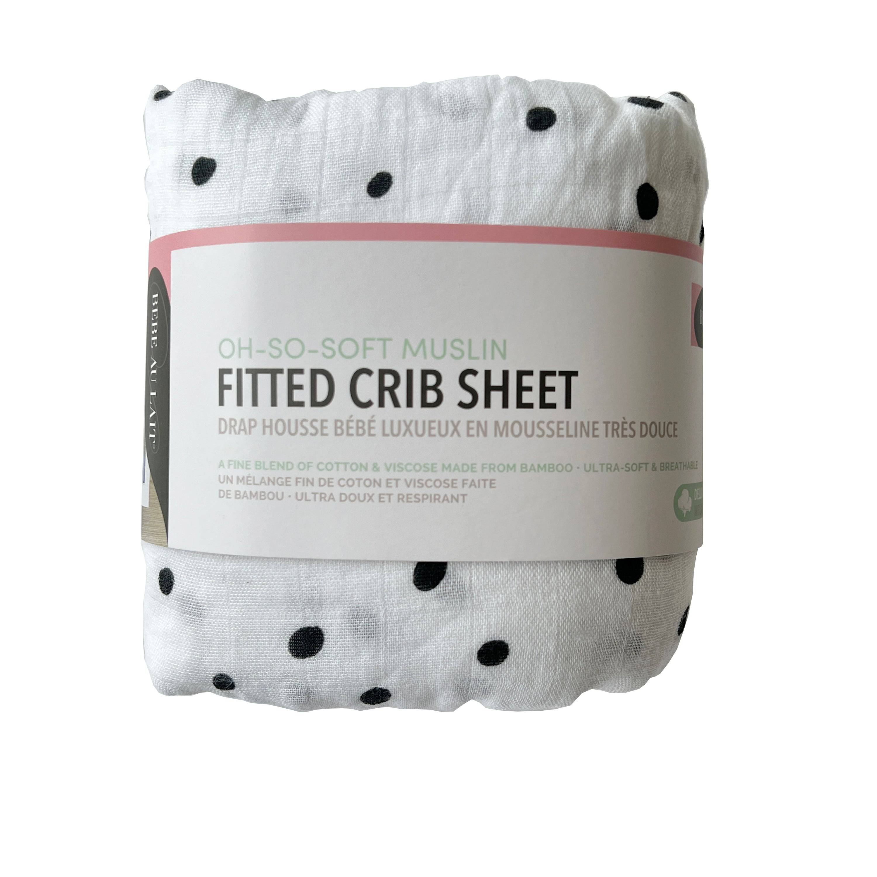 Dottie Oh So Soft Muslin Crib Sheet Crib Sheet Bebe au Lait