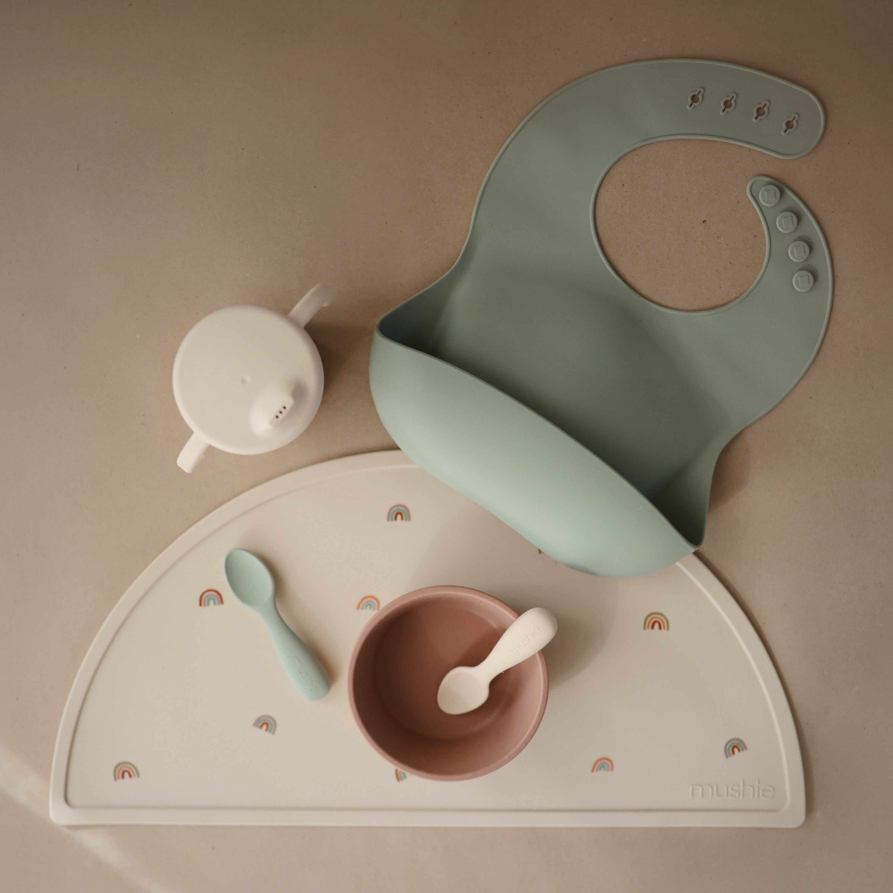 Silicone Toddler Starter Spoons 2-Pack silicone tableware Mushie