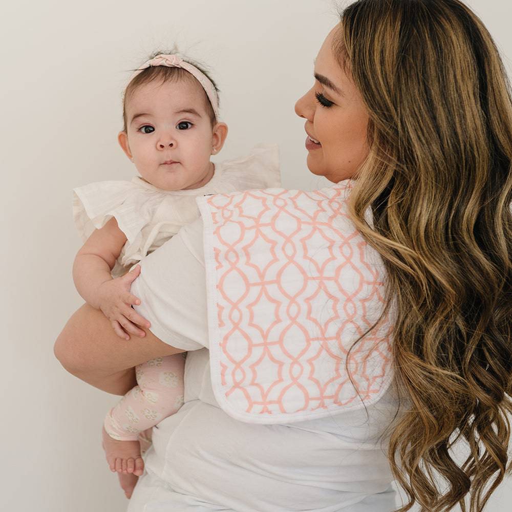 Floret + Trellis Muslin Burp Cloths Burp Cloths Bebe au Lait