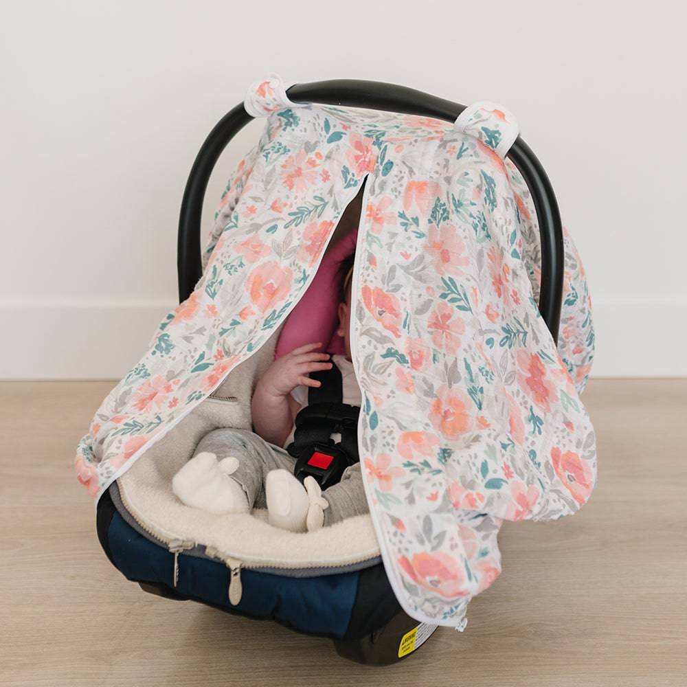 Floret Classic Muslin Car Seat Cover Car Seat Cover Bebe au Lait