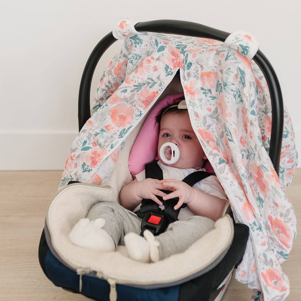Floret Classic Muslin Car Seat Cover Car Seat Cover Bebe au Lait