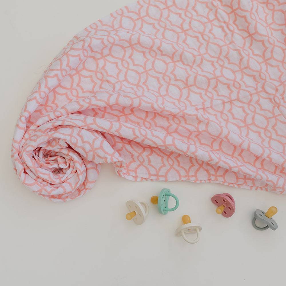 Floret + Trellis Premium Cotton Muslin Swaddle Blanket Set Swaddle Blanket Bebe au Lait