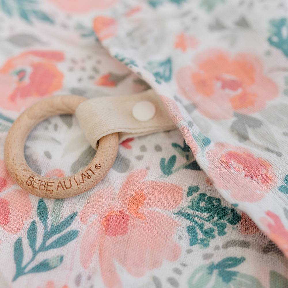 Floret Classic Muslin Teether Blanket Teether Blanket Bebe au Lait