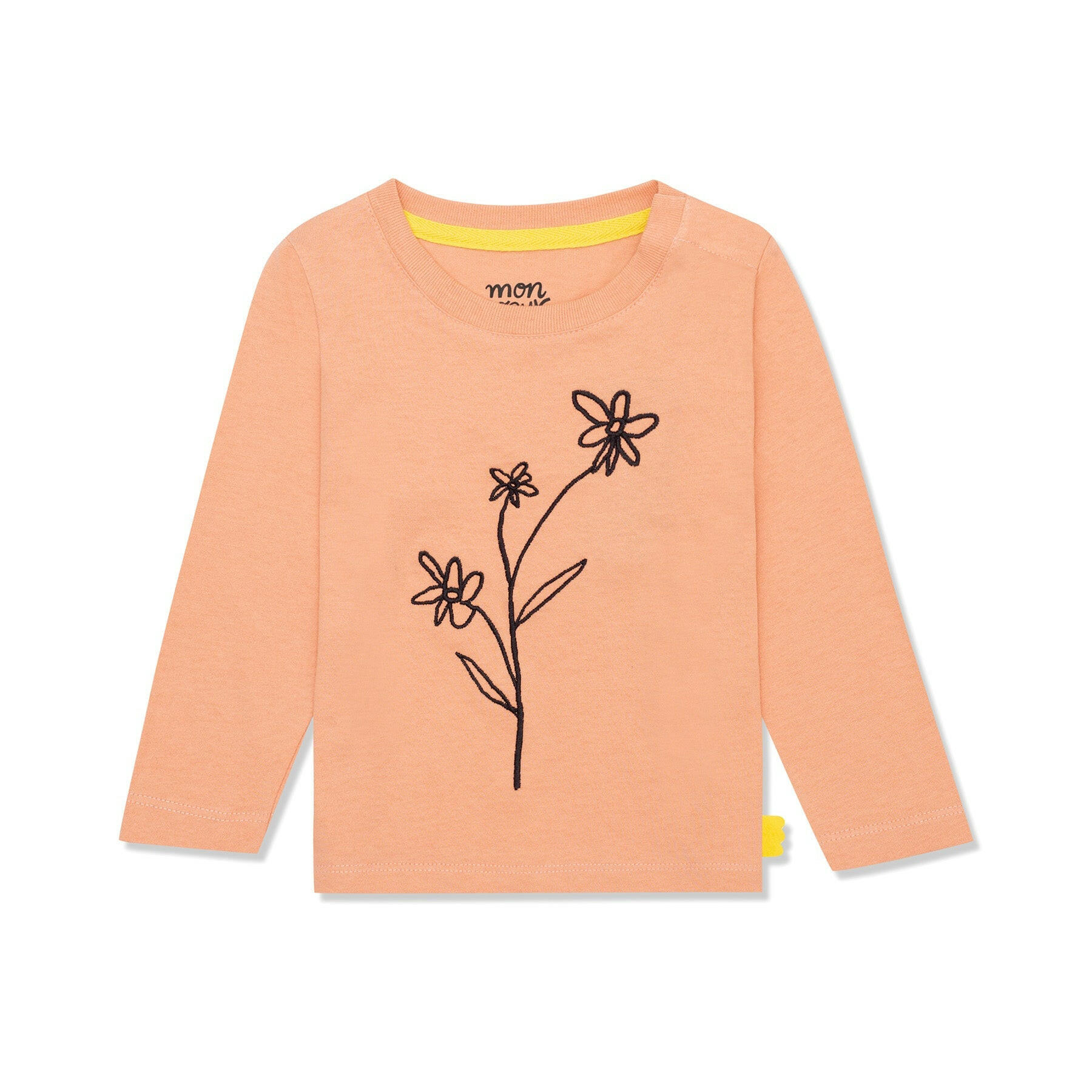 Flower Baby Tshirt Shirts/Tops Mon Coeur Terracoral/Multi 3/6M