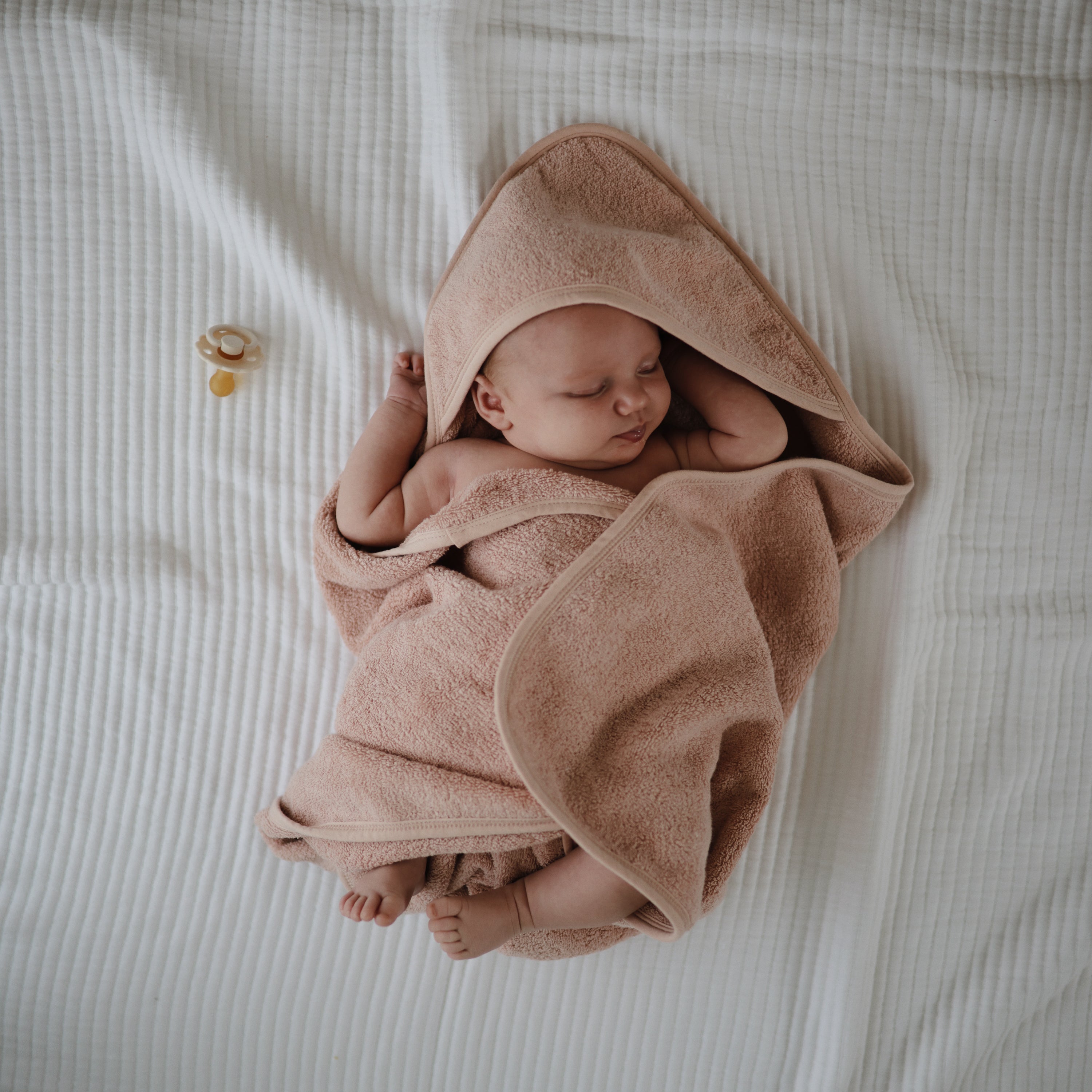Organic Cotton Baby Hooded Towel Hooded Towel Mushie