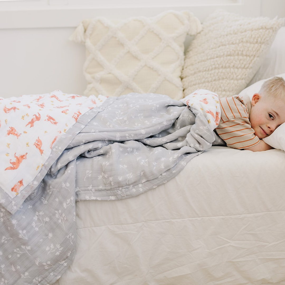 Fox Tales + Prairie Oh So Soft Muslin Super Snuggle Blanket Super Snuggle Blanket Bebe au Lait