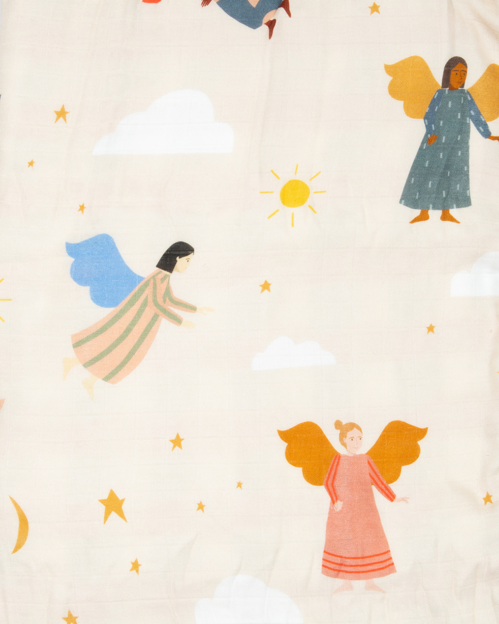 Guardian Angels Deluxe Muslin Baby Blanket Quilt