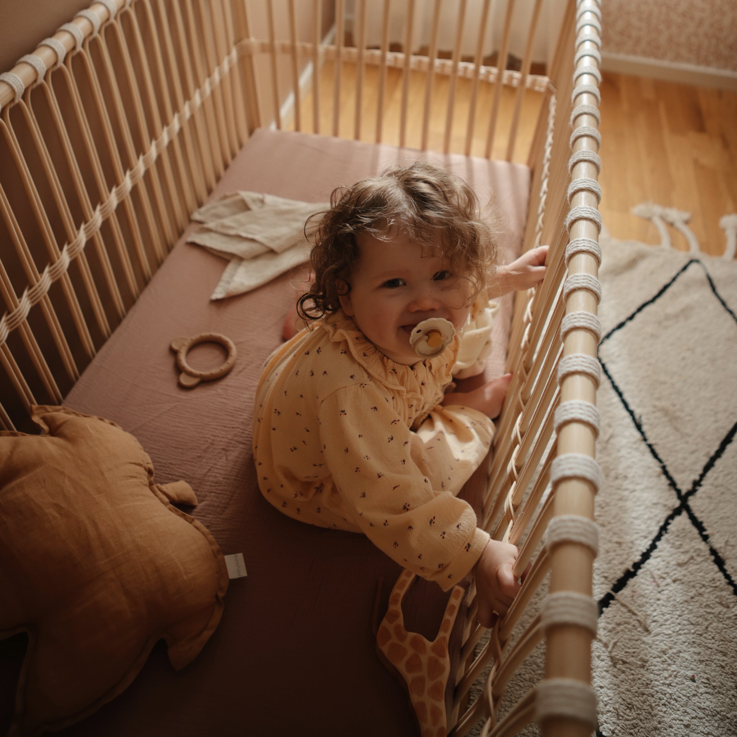 Mini Muslin Crib Sheet mini crib sheet Mushie