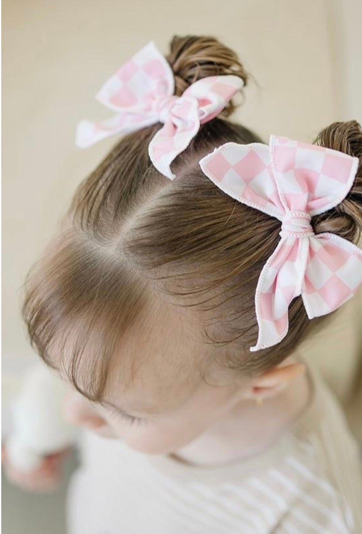 Pink Check Piggy Set